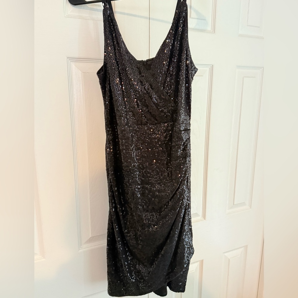 Glamorous Black Sequin Mini Dress